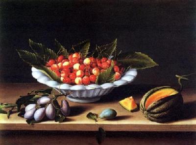 Bowl Of Cherries art print by Moillon