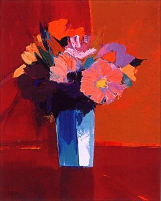 Bouquet au Vase Bleu