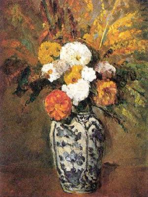 Vase of Flowers art print by Paul Cezanne