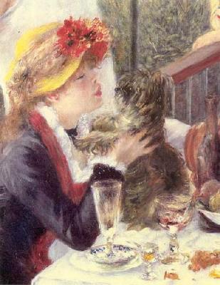 Woman with Dog art print by Pierre Auguste Renoir