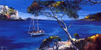 Le Voilier Blanc art print by Roger Keiflin