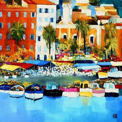 Les terrasses d'Ajaccio art print by Anne-Marie Grossi