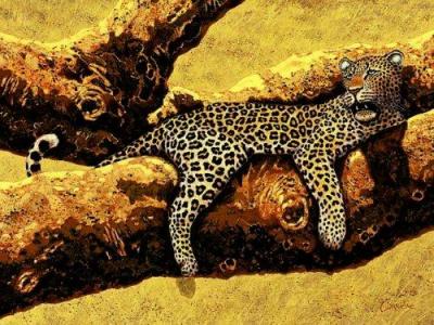 Panth�re sur branche