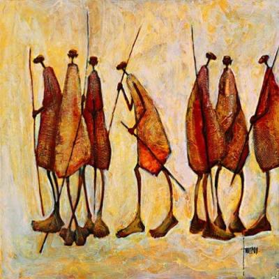 Groupe Massa�, Kenya 2003 art print by Foureau
