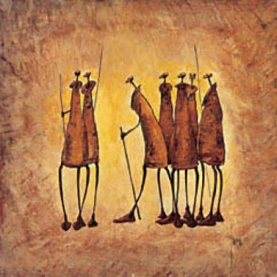 Groupe massai no1 art print by Foureau