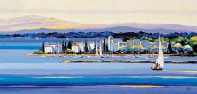 Petit port vers le Cap Corse art print by Kerfily