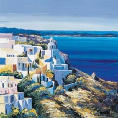 Santorin art print by Kerfily