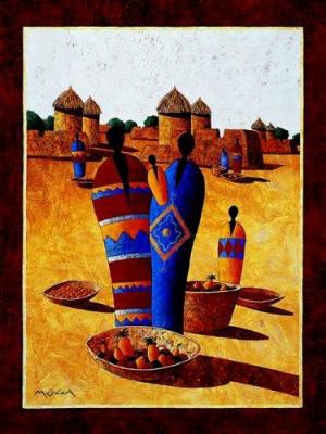 March� Dogon art print by Moga