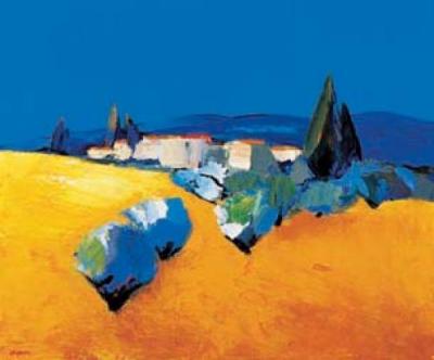 Oliviers et cypr�s art print by Pascal Etchenic