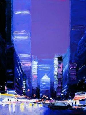 New York la Nuit art print by Pierre Doutreleau