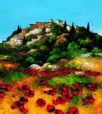 Au pied du village art print by Roger Keiflin