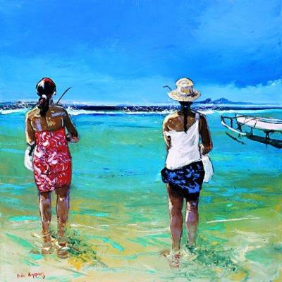 Deux femmes � la p�che art print by Andr� Deymonaz