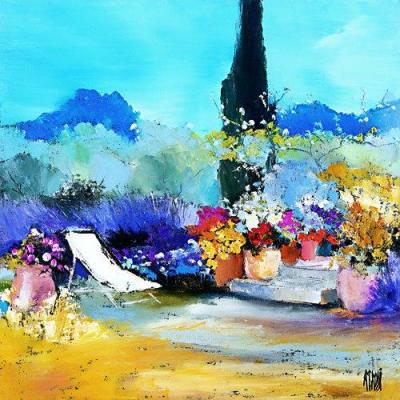 L'�t� au jardin art print by Anne-Marie Grossi