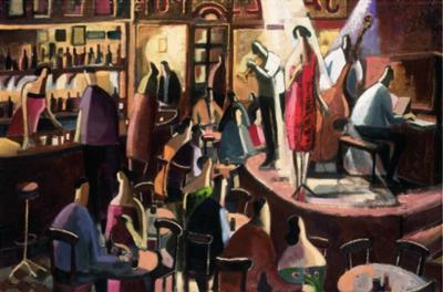 The Red Singer art print by Didier Lourenco