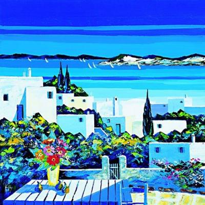 Apr�s midi dans les Cyclades art print by Kerfily