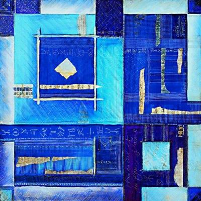 J'aime le bleu art print by Leila Moumen