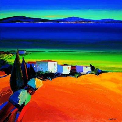 Bleu lagon art print by Pascal Etchenic