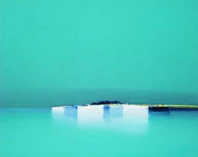 Reflets bleus art print by Pierre Doutreleau