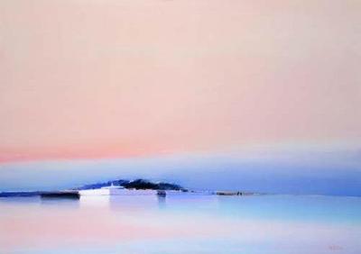 Silence sur la lagune art print by Pierre Doutreleau