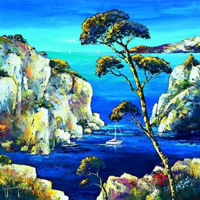 Dans les calanques art print by Roger Keiflin