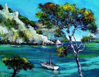 Promenade dans les calanques art print by Roger Keiflin