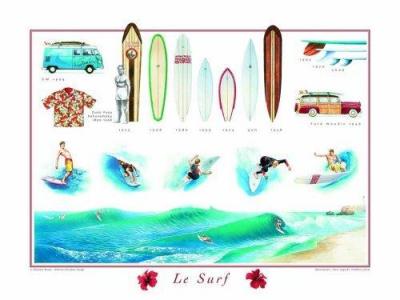 Le Surf art print by Sport Collection