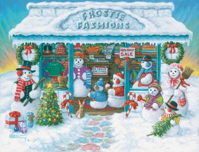 Frostie Fashions art print by Janet Kruskamp