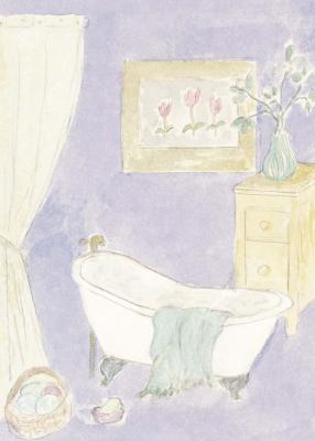 Lavender Tub art print by Marguerite Gonot