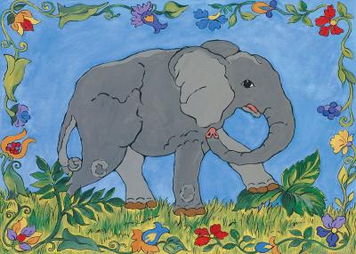 Elephant art print by The Luntz Collection