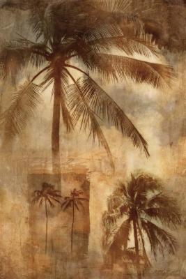 Retro Palms 2 art print by Thea Schrack