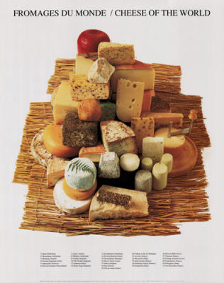 Cheeses of the World art print by Atelier