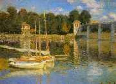 The Bridge in Argenteuil art print by Claude Monet