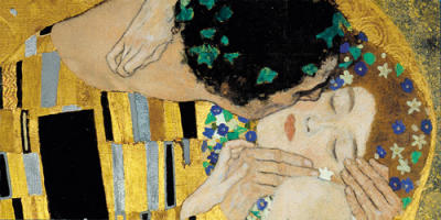 The Kiss (detail) art print by Gustav Klimt