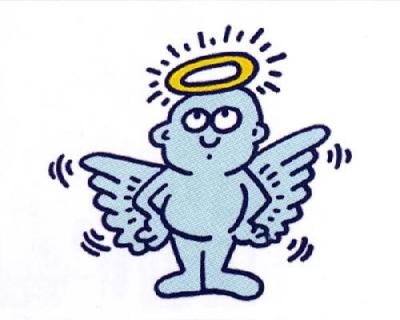 Lil' Angel art print by Keith Haring