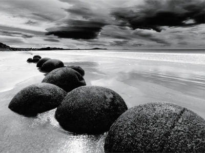 Moeraki Boulders, Otago Coast, New Zealand art print by Monte Nagler