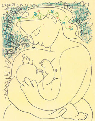 Maternity art print by Pablo Picasso