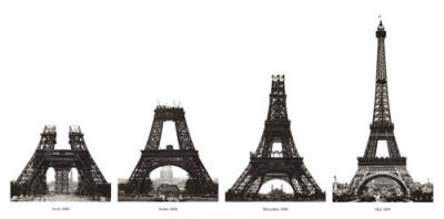 Construction of the Eiffel Tower art print by Roger-Viollet