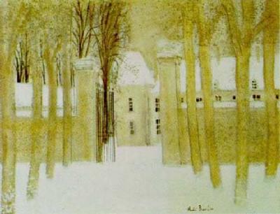 Loupeigne in the Snow art print by Andre Brasilier