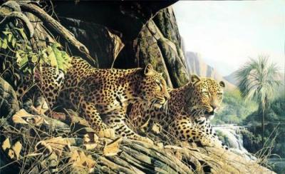 Leopard Sentry art print by Craig Bone
