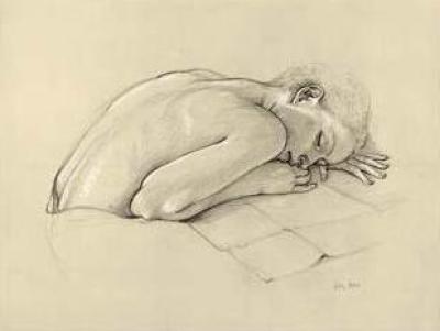 �tude pour Le repos de Karen art print by Francine Van Hove