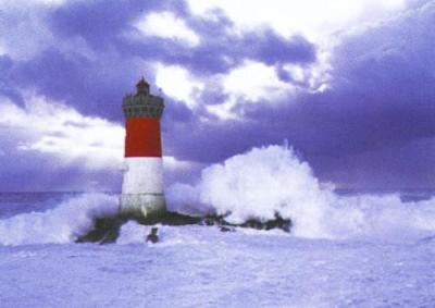 Pierres noires, mer d'lroise, 25 janvier 2001 art print by Jean Guichard
