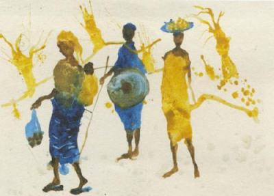 Sangha Market art print by Miquel Barcelo