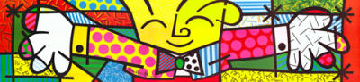 The Hug art print by Romero Britto
