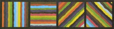 Bands (Not Straight) in Four Directions art print by Sol LeWitt