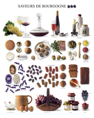 Les saveurs de Bourgogne art print by Atelier