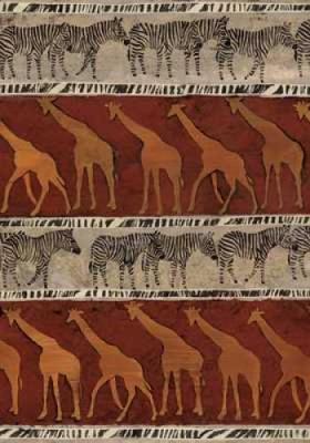 Zebras and Giraffes art print by Rachid Ben Ouaghrem