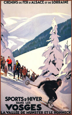 Winter Sports art print by Roger Broders