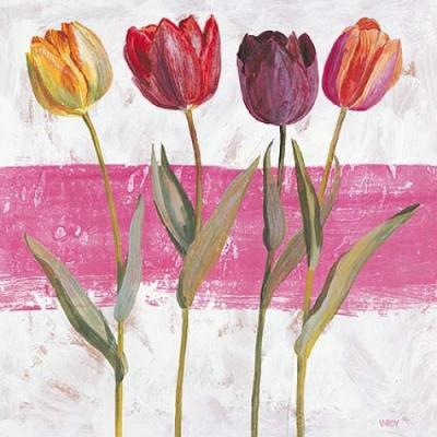 Tulipe sur rose art print by Val�rie Roy