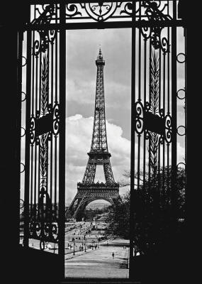 Eiffel Tower Through Gates, 1909