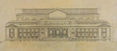 Elevation - The New York Public Library art print by Carrere